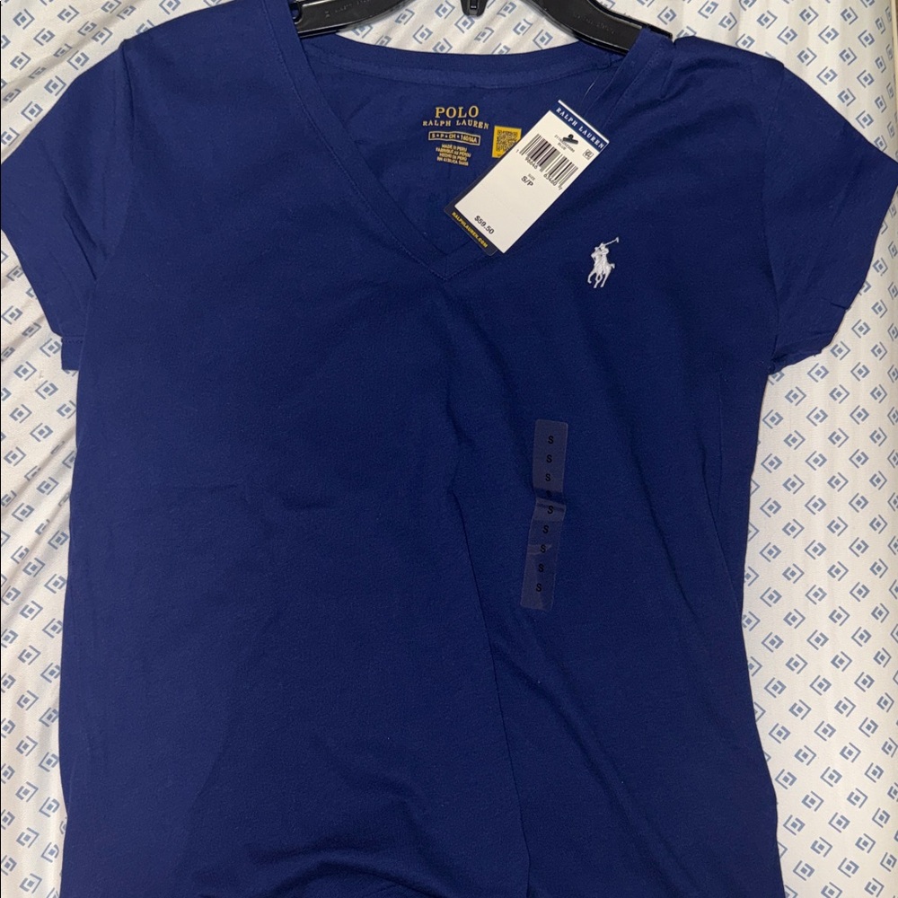 Polo by Ralph Lauren Women's Blue Short Sleeve Tee